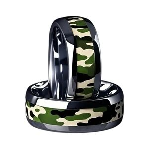 MENS 304 STAINLESS STEEL CAMOUFLAGE RING BAND \ SIZE 12
